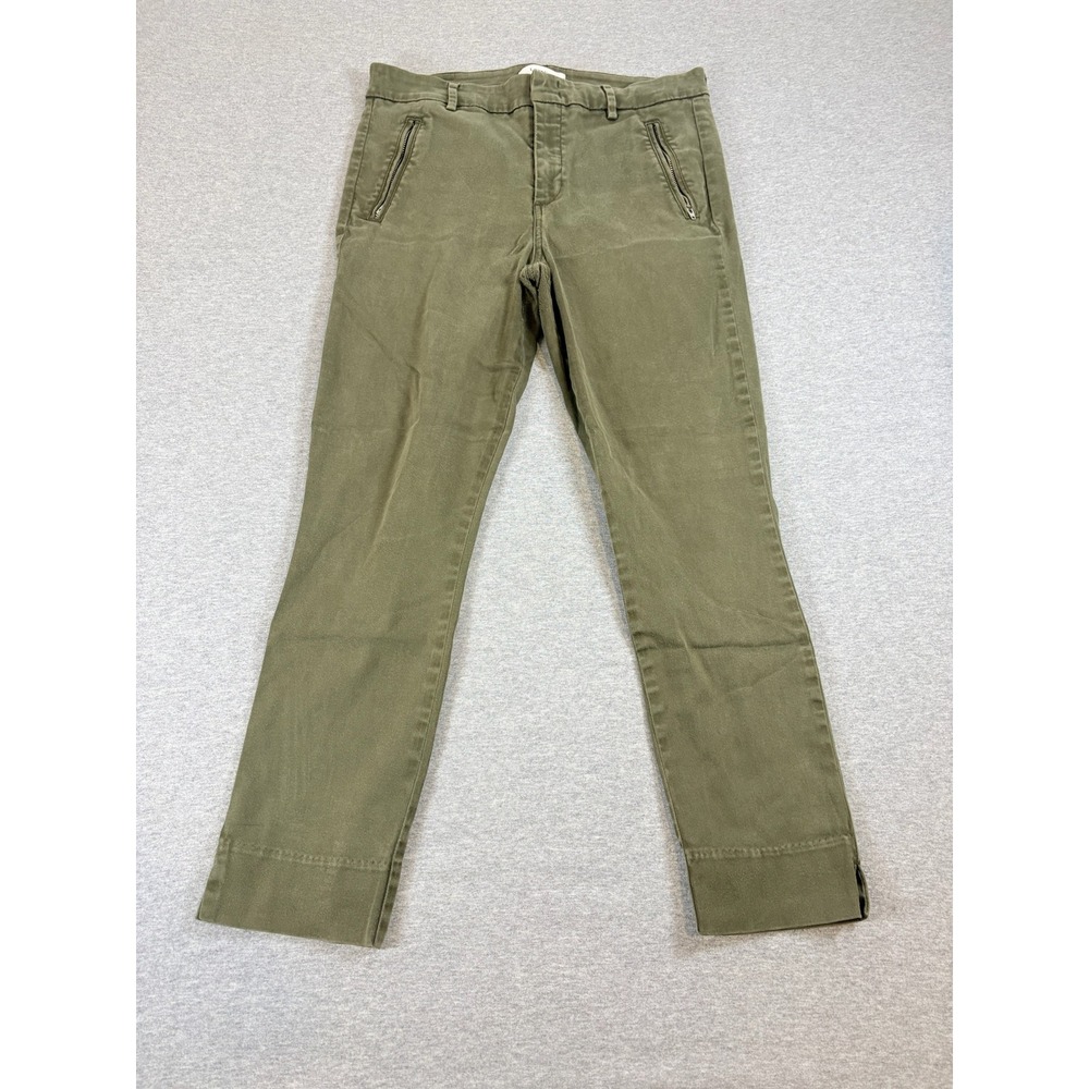 Level 99 Pants Womens 30 Green Chino Zipper Pockets Casual Trousers